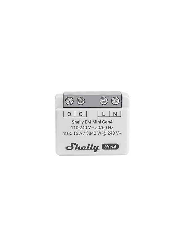 Resigilat Shelly EM Mini Gen4 – Monitor de Energie Monofazat, Ultra-Compact, Wi-Fi și Bluetooth, Chip Shelly G4 - Img 2
