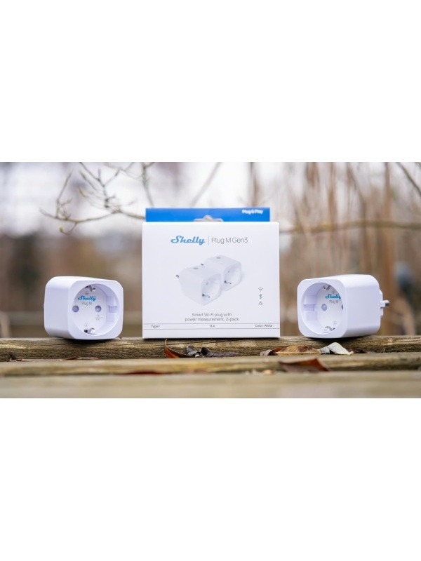 Shelly Plug M Gen3 (Pachet de 2 prize)– Priză Inteligentă Wi-Fi și Bluetooth, Monitorizare Energie, Procesor Shelly chip, Control Local și Automatizări, 16A - Img 5