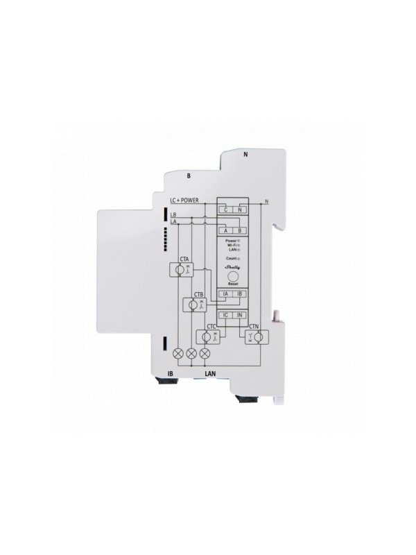 Shelly Pro 3EM (3xClamp 400A), releu wifi 3 canale si control contactor - Img 3
