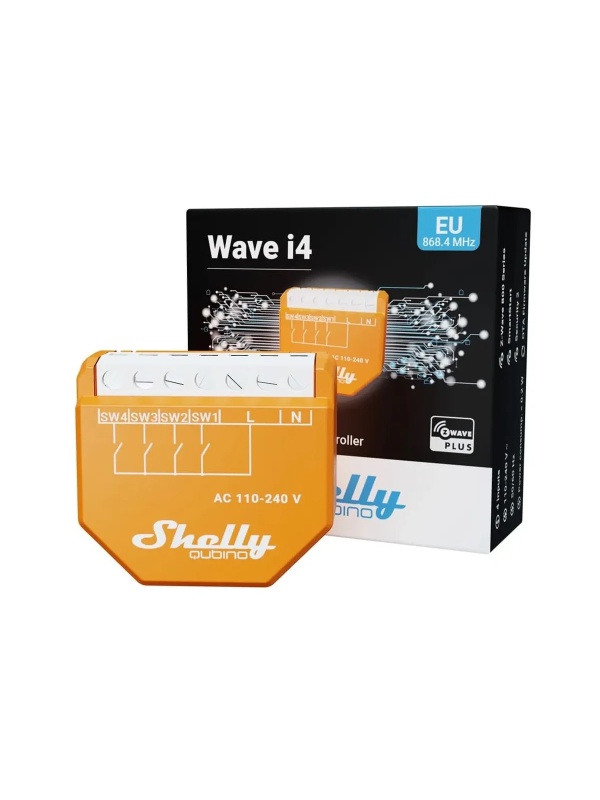 Shelly Qubino Wave i4 - Modul zur Aktivierung von Z-Wave-Szenen - Img 3