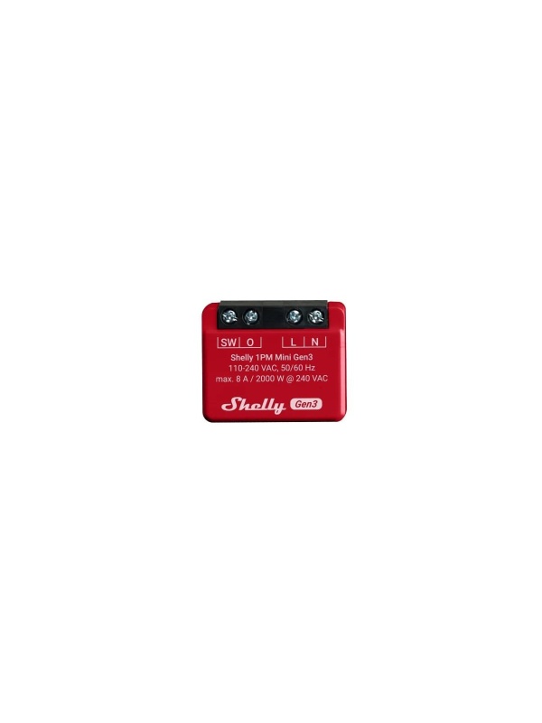 Shelly Smart Relay 1PM Mini GEN3, 1 channel, 8A - Img 2