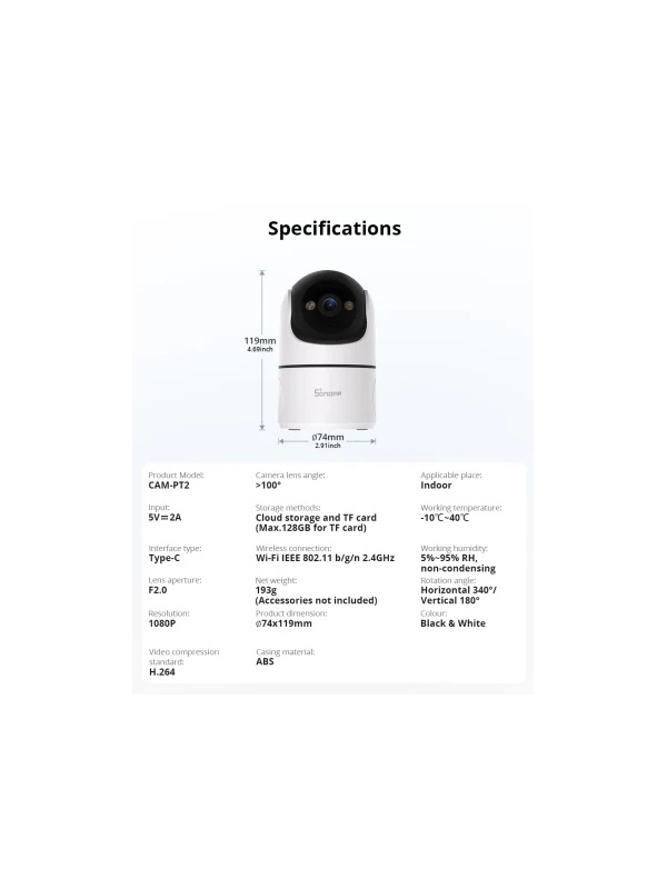 SONOFF CAM Pan-Tilt 2 – Camera de supraveghere inteligenta pentru interior - Img 9