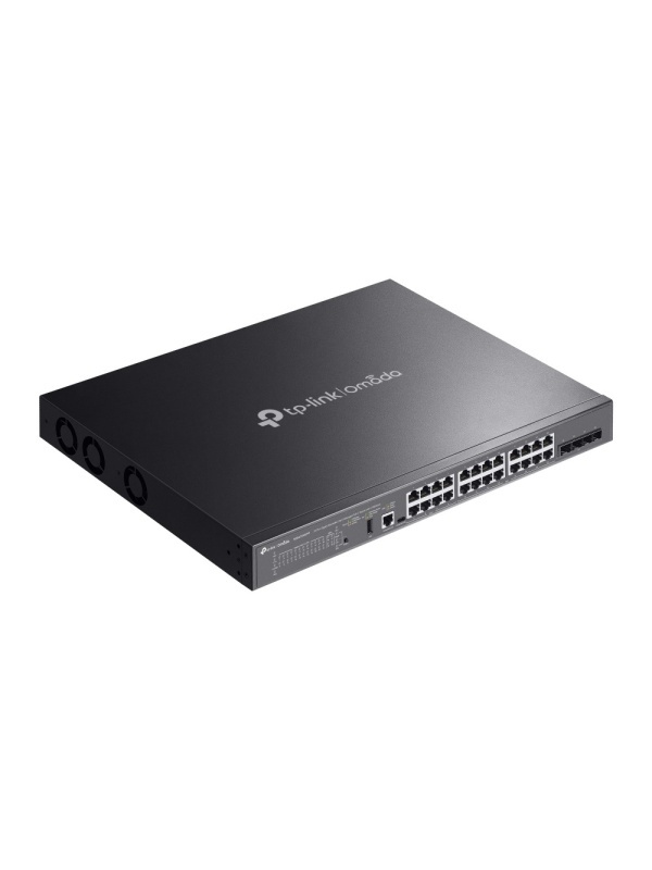 TP-Link Omada SG5428XMPP – Switch Managed Lite L3 cu 24 Porturi Gigabit PoE+/PoE++, 4 Sloturi 10G SFP+, Stivuibil (Stacking), Buget PoE 500W - Img 3