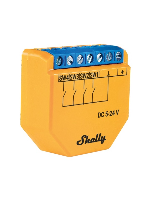 Modul Wi-fi Pentru Activarea Scenelor Shelly Plus I4 - DC, 4 Canale, Compatibil Cu Amazon Alexa Si Google Assistant - Img 3