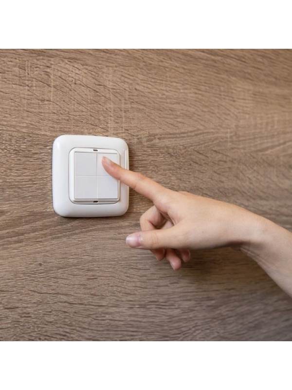 Resigilat Comutator de perete Shelly BLU Wall Switch 4 + rama Busch-Jaeger - Img 2
