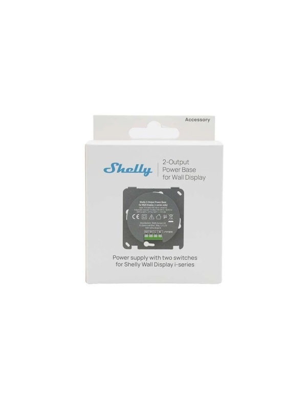 Resigilat Shelly 2-Output PowerBase for Wall Display – Bază de Schimb cu 2 Ieșiri Independente (Releu Dublu), Montaj în Doză, Accesoriu Hardware pentru Shelly Wall Display - Img 3