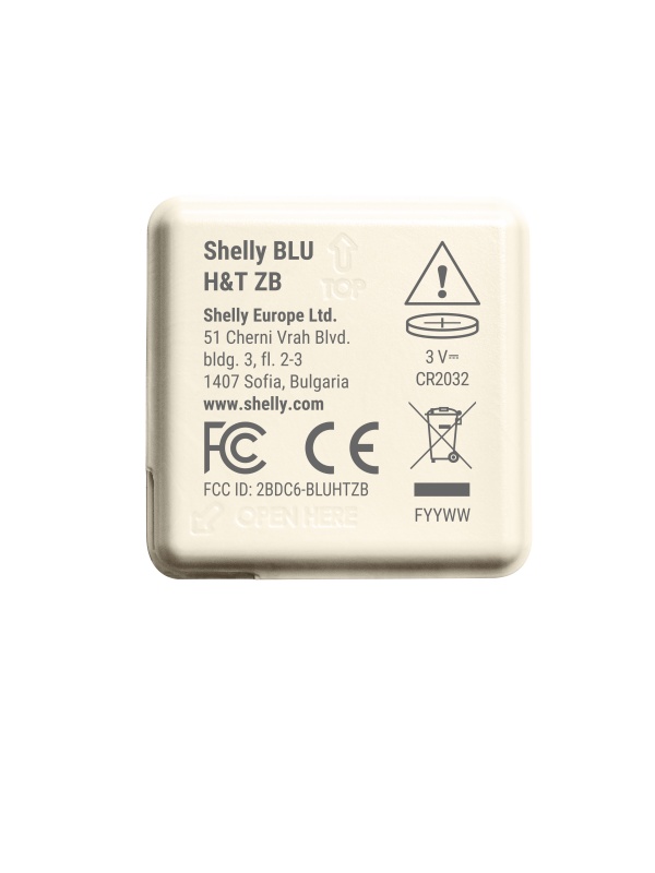 Shelly BLU BLU H&amp;T ZB Ivory - Intelligent Temperature and Humidity Sensor, Zigbee 3.0, 3 Years Autonomy - Img 3