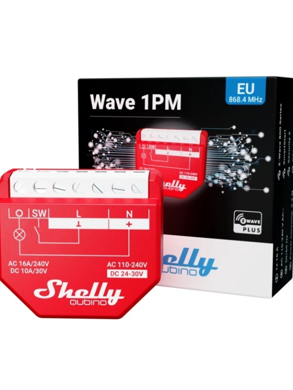 Shelly Qubino Wave 1PM smartes Relais mit Leistungsmesser, Z-Wave - Img 4