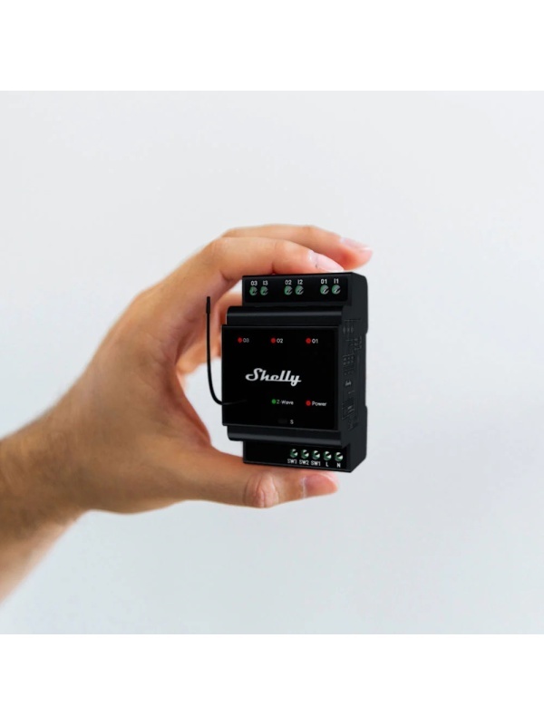 Shelly Wave Pro 3 (2025) LR - 3 Channel Professional Z-Wave Relay with DIN Rail Mount and Long Range Technology - Img 3