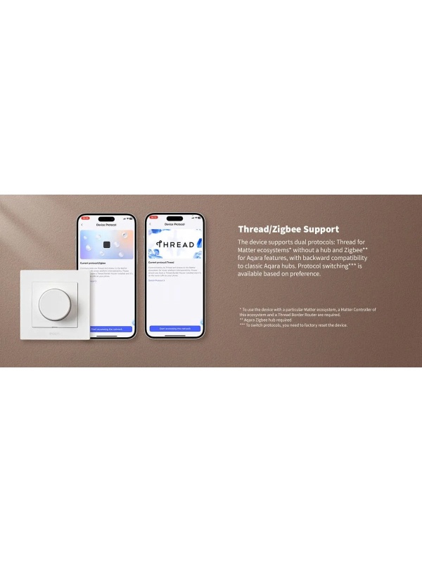 Smart Dimmer AQARA Lichtschalter H2 EU Weiß (KD-R01D) , Zigbee und Thread - Img 8