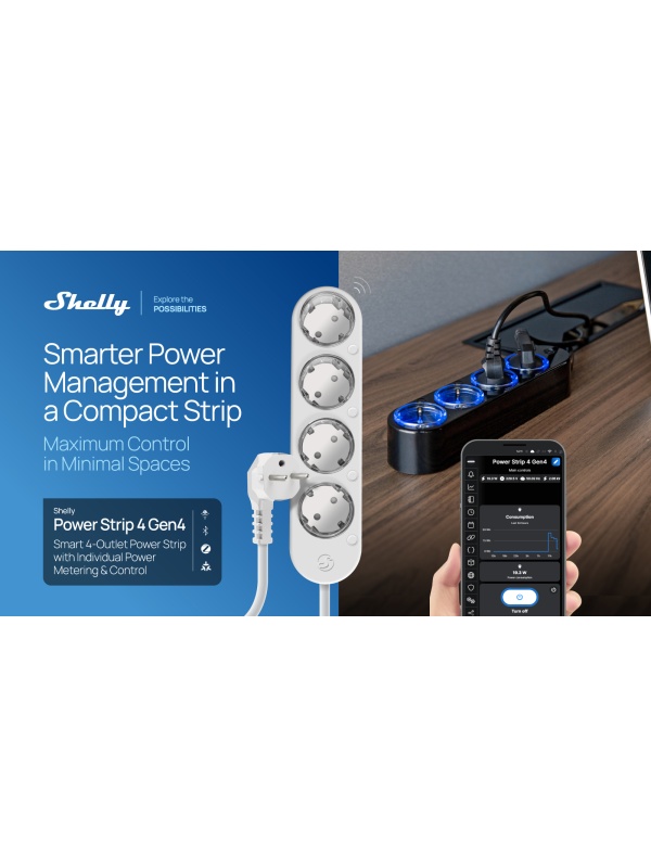 Smart power strip with 4 sockets and power metering-Shelly Power Strip 4 Gen4 White - Img 12