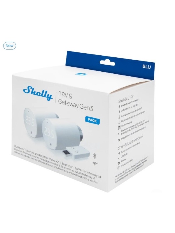 2er-Pack Thermostatventile für Shelly BLU TRV Shelly BLU TRV Heizkörper, mit Bluetooth-Hub in der Packung enthalten - Img 2