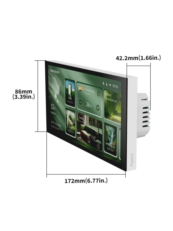Aqara Panel Hub S1 Plus EU – Panou Smart cu Ecran Tactil 6.9", Comutator de Perete, Hub Zigbee și Matter Bridge - Img 8