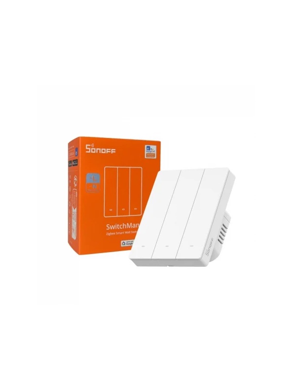 Întrerupător inteligent Sonoff ZBM5-3C-80W, 3 canale, 10A, Zigbee , Alb - Img 5