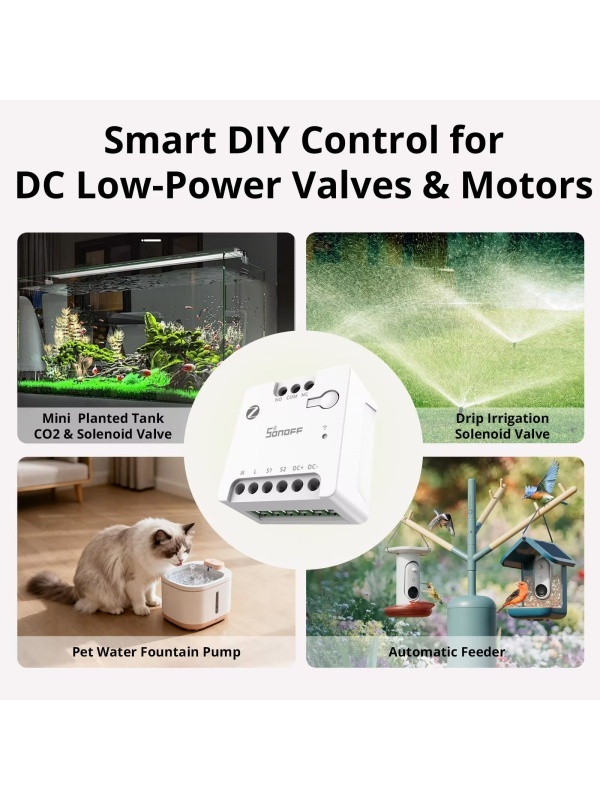 Modul Zigbee Sonoff MINI-ZBD Dry Contact, alimentare AC/DC, pentru automatizare usa garaj, poarta, centrala termica sau motor, compatibil Zigbee 3.0, Alexa/Google Assistant - Img 5