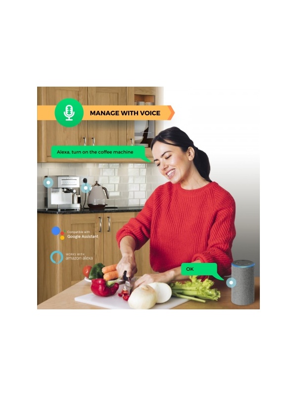 Nous A7 smart socket, Wi-Fi, 16 A/3680W, surge protection, voice control, Google Assistant compatible, amazon alexa - Img 7