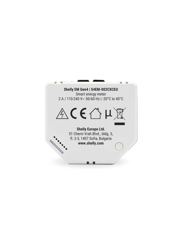 Shelly EM Gen4 – Single-phase Smart Energy Meter, 4th Generation, 2-channel with Current Transformers (CTs), Integrated Relay, Wi-Fi, Bluetooth and Zigbee 3.0, Matter-ready - Img 3