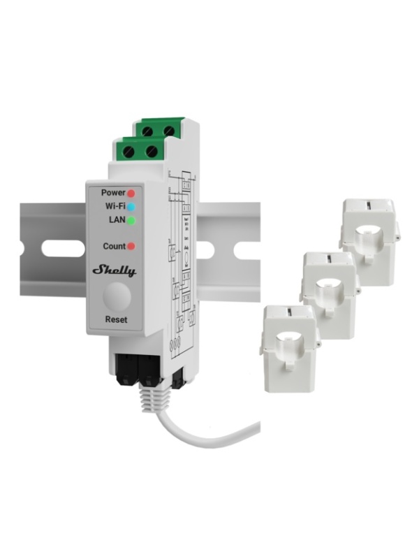 Shelly Pro 3EM Professionelle 3-Kanal-WiFi-Relais- und Schützsteuerung - Img 3