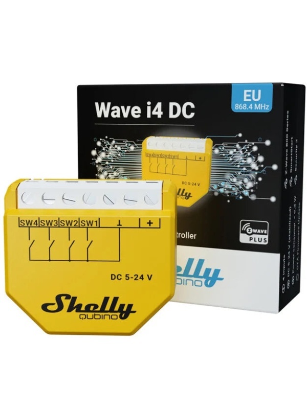 Shelly Qubino Wave i4 DC – Modul activare scene Z-Wave - Img 5