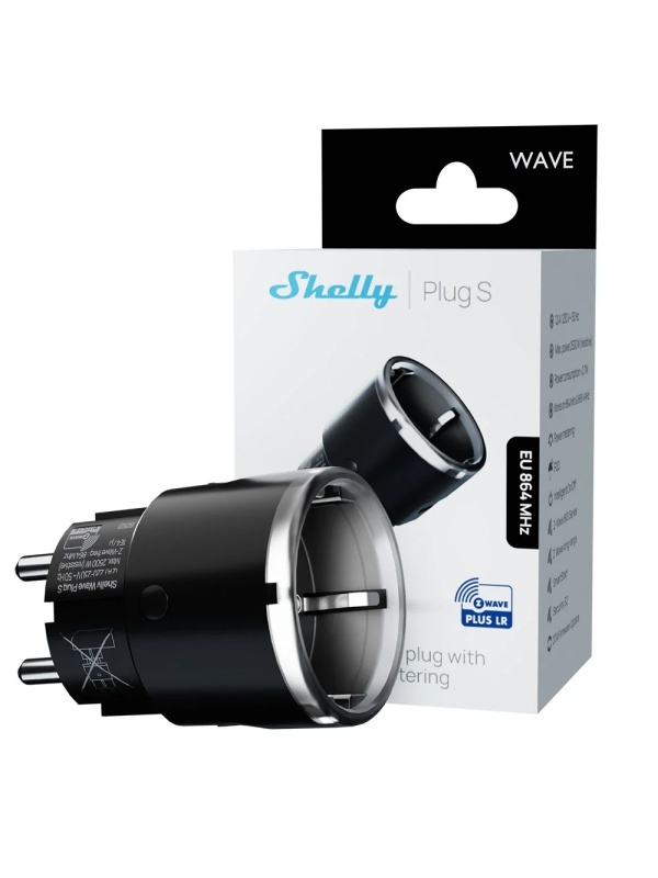 Shelly Wave Plug S Black LR - Intelligent Z-Wave Long Range Z-Wave Plug with consumption measurement - Img 2