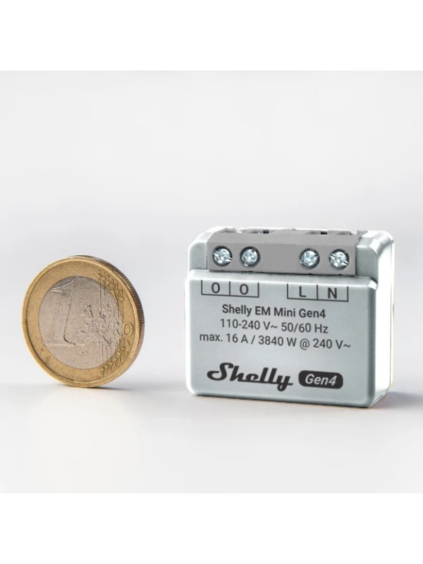Smarter Energiezähler Shelly EM Mini Gen4 - Set mit 2 Stück, einphasig, ultrakompakt, WLAN, Bluetooth und Zigbee, MQTT und lokale API, App-Steuerung - Img 3