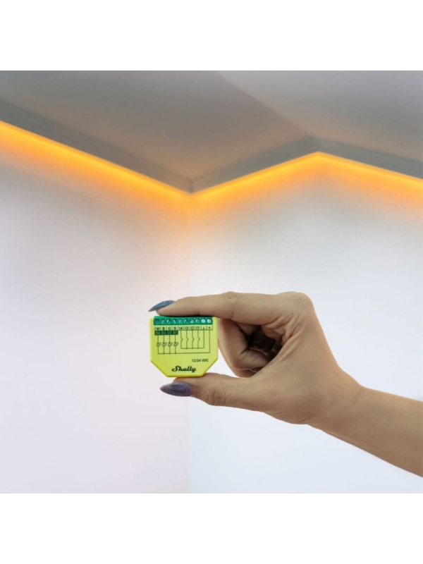 Resigilat Controller benzi LED Shelly Plus RGBW PM 12/24V (WiFi) - Img 3