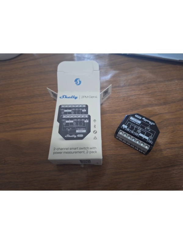 Resigilat Packet 2 relee inteligente Shelly 2PM GEN4, 2 canale, 2x10A, monitorizare consum, multiprotocol (WiFi, bluetooth, matter, zigbee) , integrare Home Assistant - Img 2