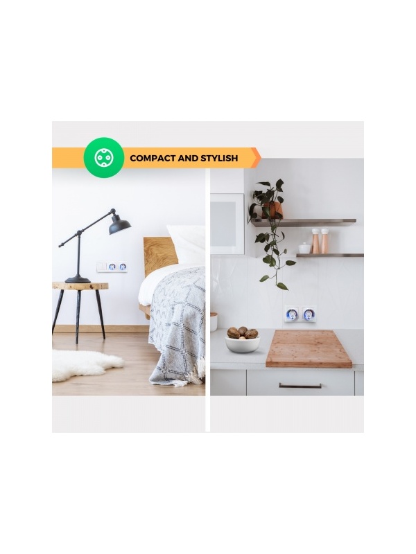 Set 2 prize inteligente Nous A1, Wi-Fi, 15A/3450W, Monitorizare energie , control vocal, compatibil Google Assistant, amazon alexa - Img 4