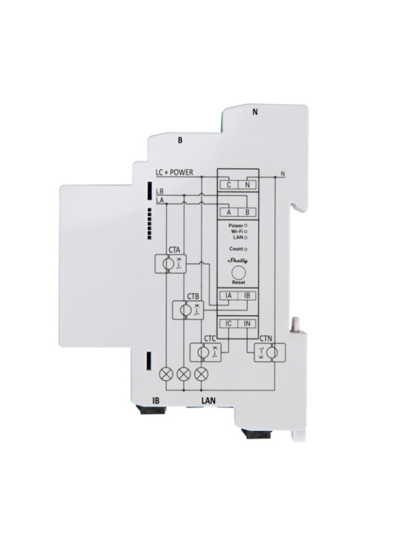 Shelly Pro 3EM Professional 3 channel wifi relay and contactor control - Img 4