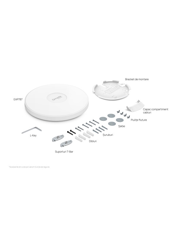 TP-Link Omada EAP787 – Access Point Wi-Fi 7 Tri-Band BE19000, Montaj pe Tavan, Porturi Dual 10G, Gestiune Centralizată Cloud - Img 4