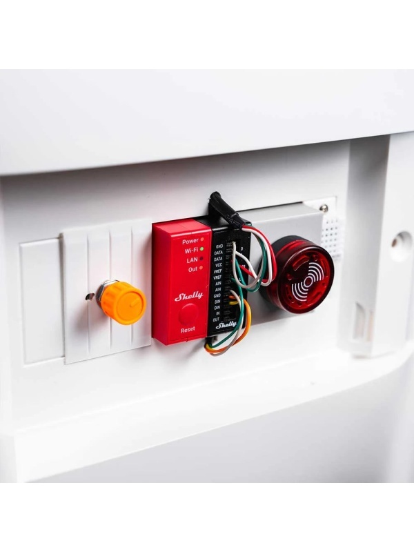 Erweiterungsmodul Shelly Pro Sensor Add-on, DIN-Hutschiene, 2 analoge Eingänge 0-10 V, 2 digitale Eingänge, 2 Schnittstellen 1-Wire und SSR-Relaisausgang, für Shelly Pro Geräte - Img 4