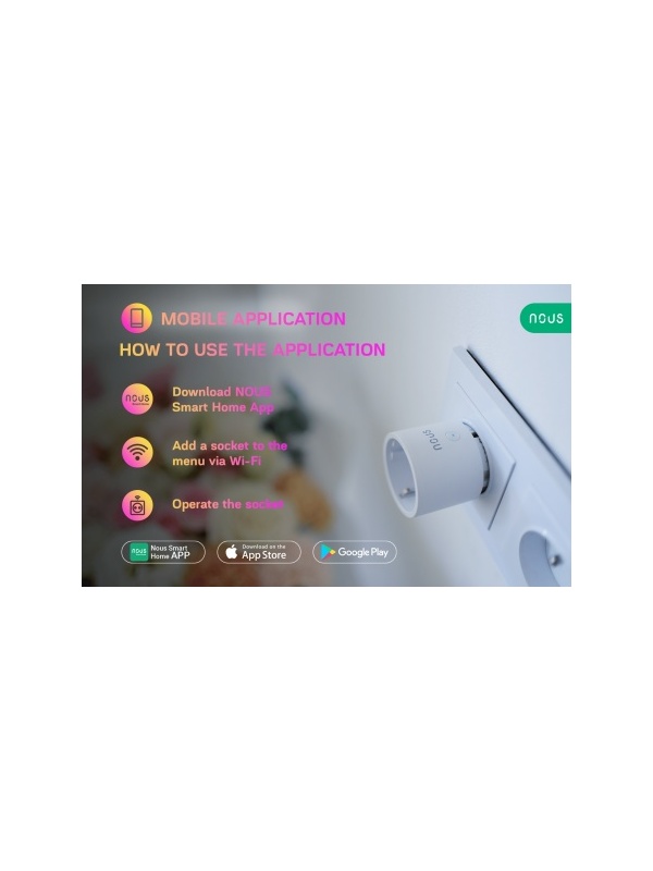 NOUS A8 WiFi smart socket, 10A, Sprachsteuerung, kompatibel mit Google Assistant, Amazon Alexa - Img 2