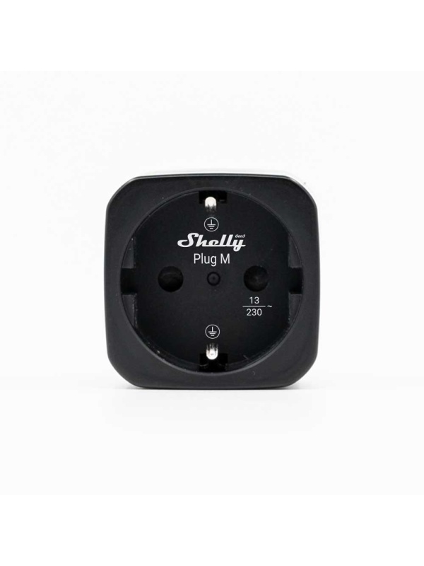 Refurbished Shelly Plug M Gen3 Black (pack of 2 sockets) – Smart Wi-Fi and Bluetooth socket, energy monitoring, Shelly chip processor, local control and automations, 16A - Img 2