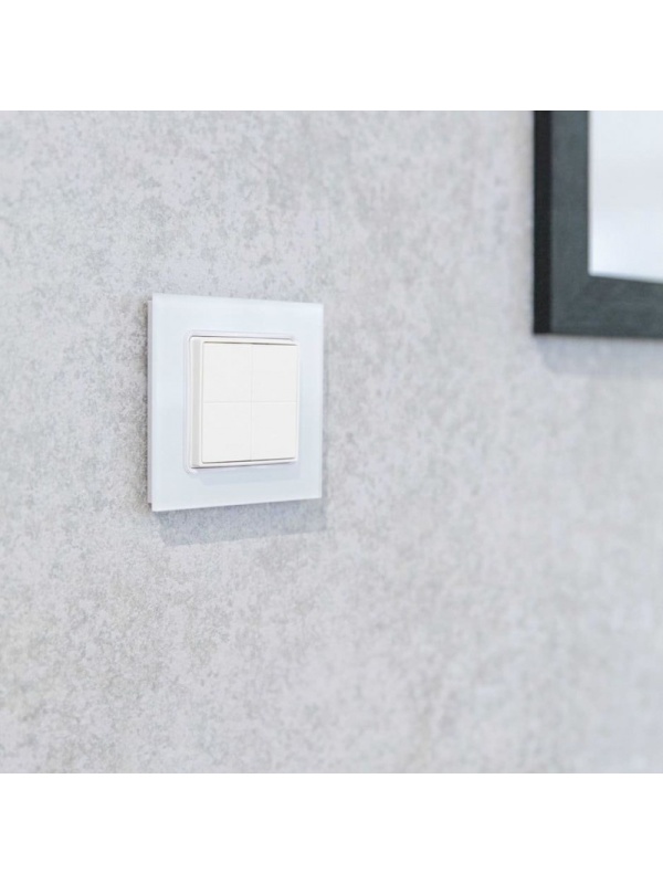 Resigilat Comutator de perete Shelly BLU Wall Switch 4 + rama pentru cadre Legrand/Shelly - Img 2