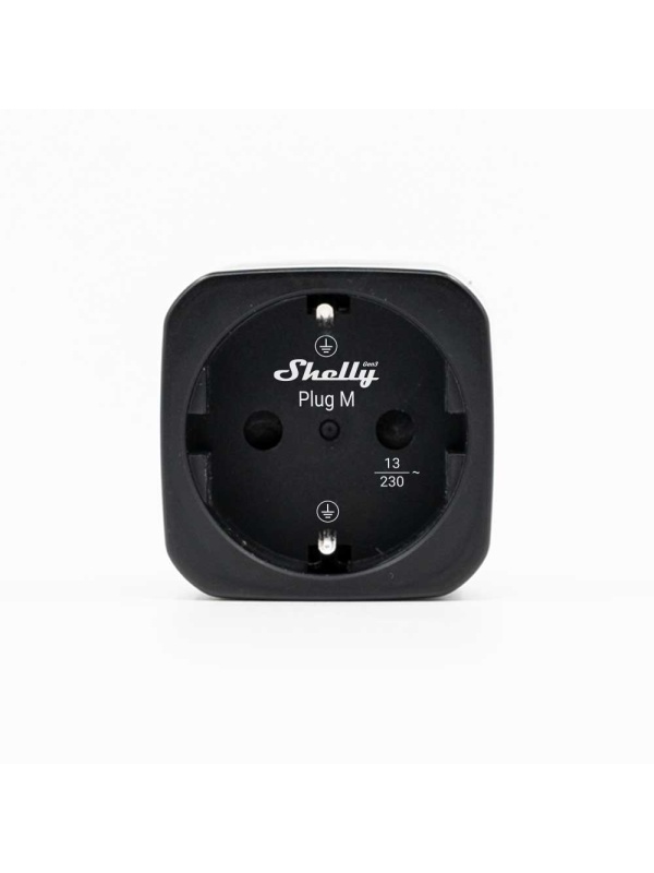 Shelly Plug M Gen3 Black (pack of 2 sockets) – Smart Wi-Fi and Bluetooth socket, energy monitoring, Shelly chip processor, local control and automations, 16A - Img 2