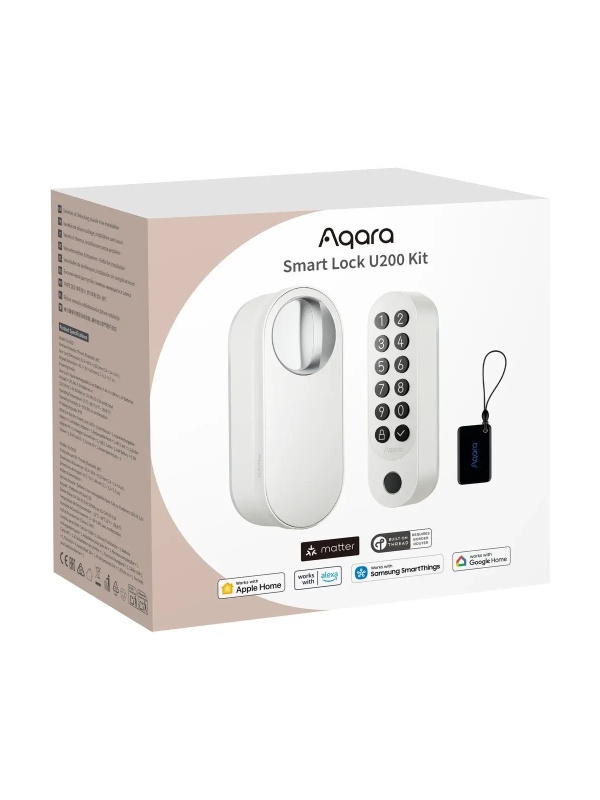 Încuietoare / Yală inteligentă Aqara U200 Kit, Alba, Apple HomeKit, Matter - Img 2