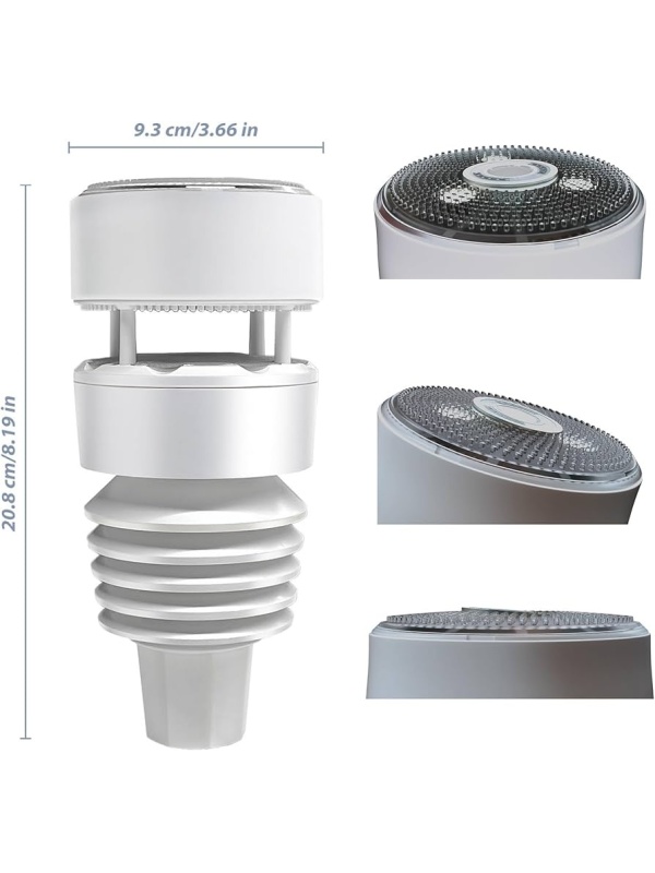 Resigilat Ecowitt WS90 (WittBoy) – Stație Meteo 7-în-1, Powered by Shelly Senzor Haptic de Ploaie și Anemometru Sonic, integrat nativ în ecosistemul Shelly - Img 2