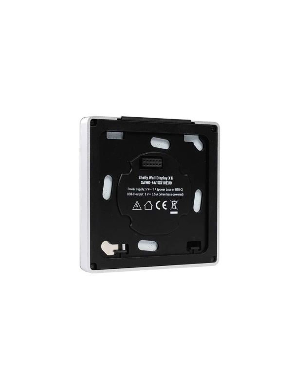 Resigilat Panou de control inteligent Shelly Wall Display X1i Argintiu - ecran tactil color 4 inch, rezolutie 720x720, baza de alimentare cu 1 circuit de iesire inclusa, difuzor 1W, Wi-Fi si Bluetooth, control aplicatie - Img 3