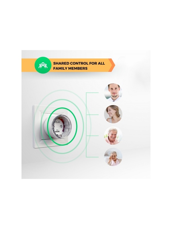 Set 2 prize inteligente Nous A1, Wi-Fi, 15A/3450W, Monitorizare energie , control vocal, compatibil Google Assistant, amazon alexa - Img 6
