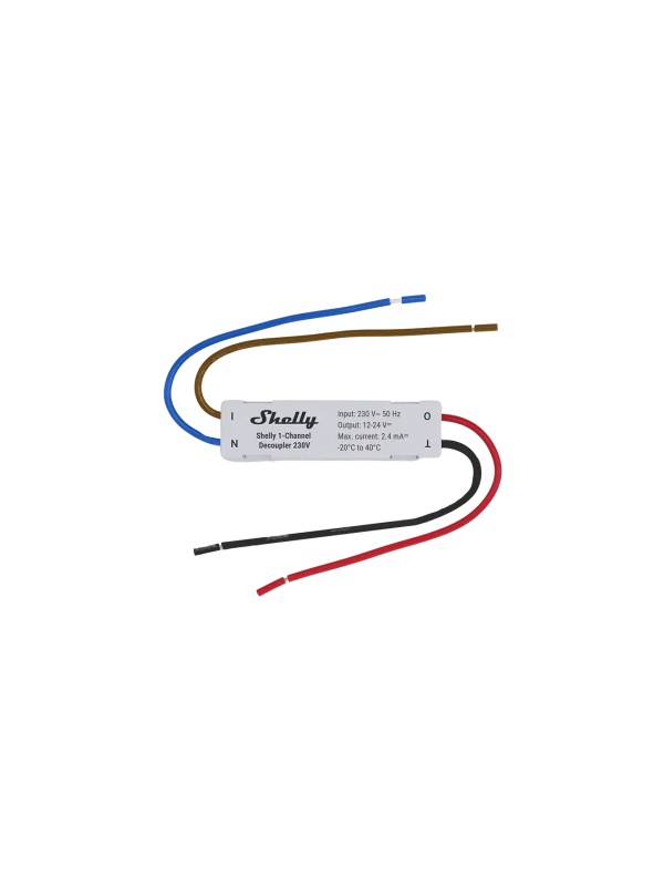 Shelly 1-Channel Decoupler 230V – Convertor semnal AC–DC pentru automatizari smart - Img 3