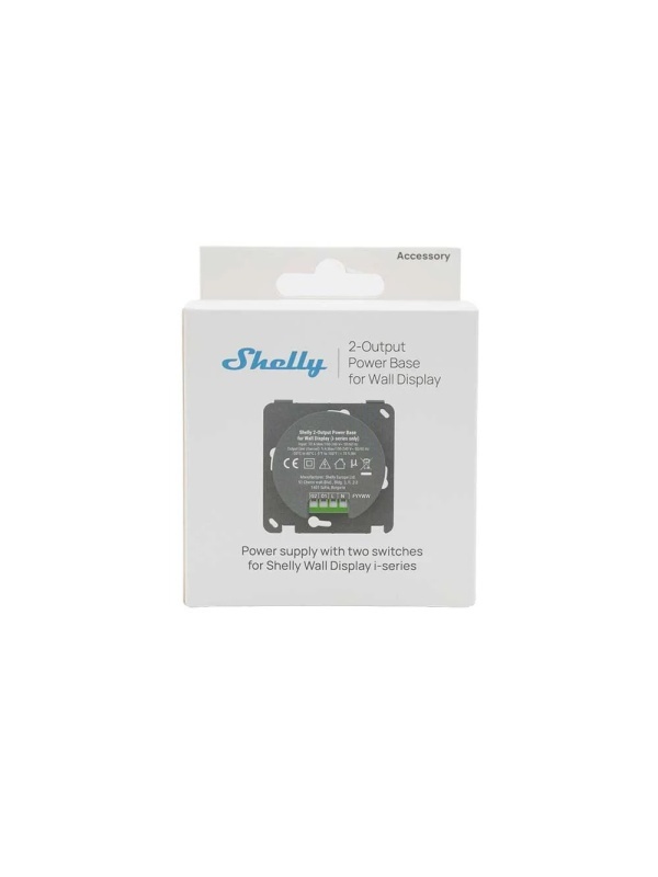 Shelly 2-Output PowerBase for Wall Display – Replacement Base with 2 Independent Outputs (Dual Relay), Flush-Mounted, Hardware Accessory for Shelly Wall Display - Img 3