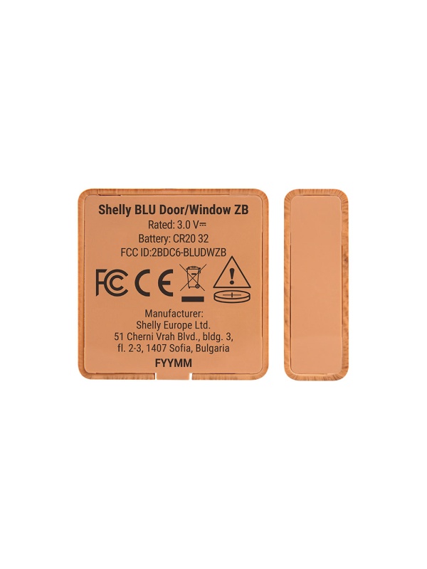 Shelly BLU BLU Door/Window ZB Brown - Intelligent Zigbee Sensor for Doors and Windows, Open and Tilt Detection - Img 2