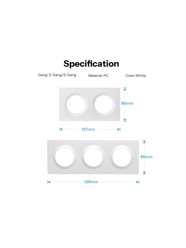 SONOFF EF3G - Frame for ORB smart switch, 3 posts - Img 7