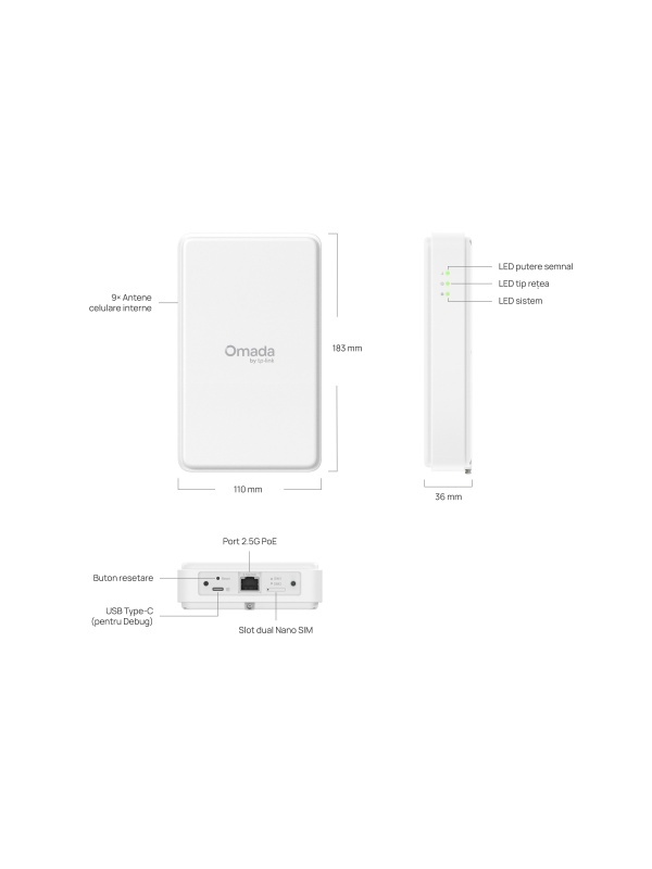TP-Link Omada ER701-5G-Outdoor – Router VPN Gigabit 5G de Exterior, Port SFP, IP67 Rezistent la Intemperii, Gestiune Centralizată Omada SDN - Img 4