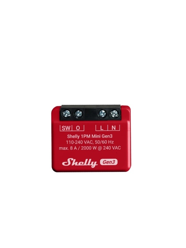 2er-Pack Shelly 1PM Mini GEN3, 1 Kanal, 8A - Img 4
