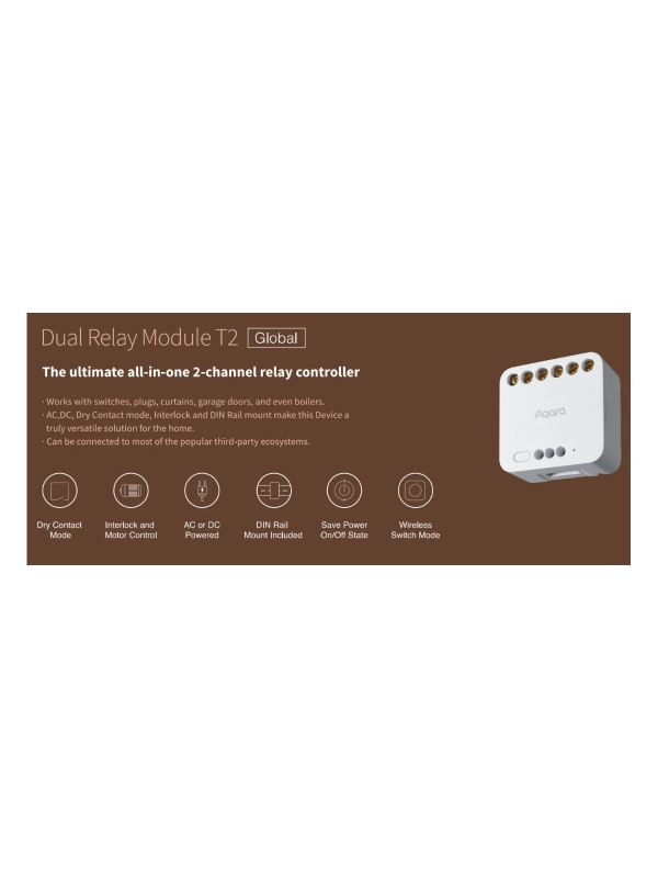 Aqara Doppelrelaismodul T2, Zigbee, Verbrauchsüberwachung, potentialfreier Kontakt - Img 8