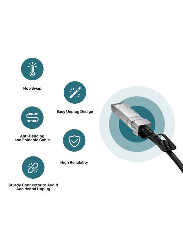 DAC cable with 2x SFP 10G modules TP-Link TL-SM5220-3m - Img 8