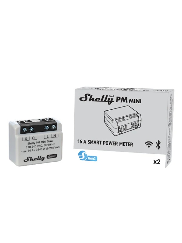 Resigilat Contor de energie Shelly PM mini GEN3, 16A - Img 2