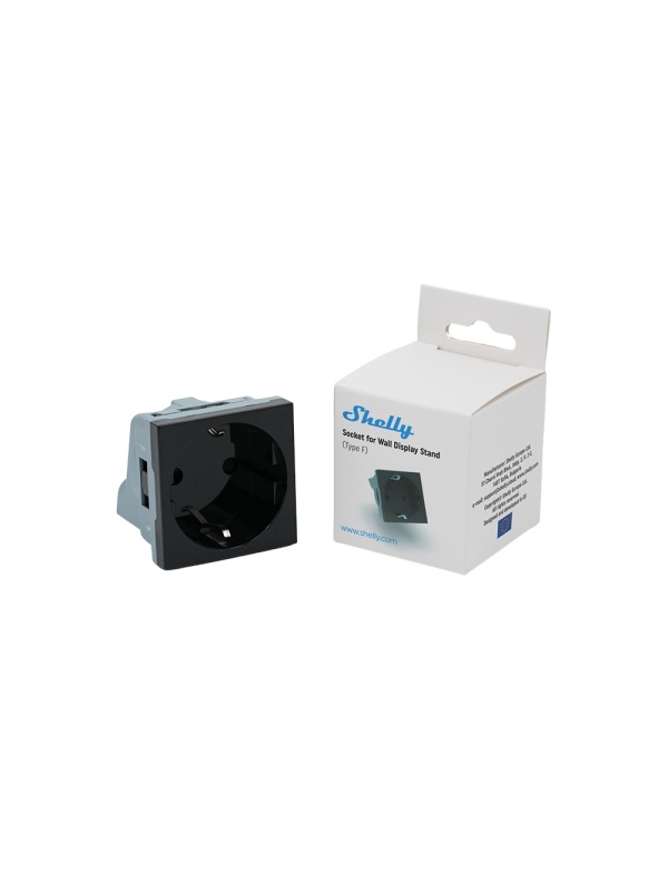 Resigilat Shelly Socket for Wall Display Stand Black– Soclu pentru Montaj pe Stand al Shelly Wall Display, Negru - Img 2
