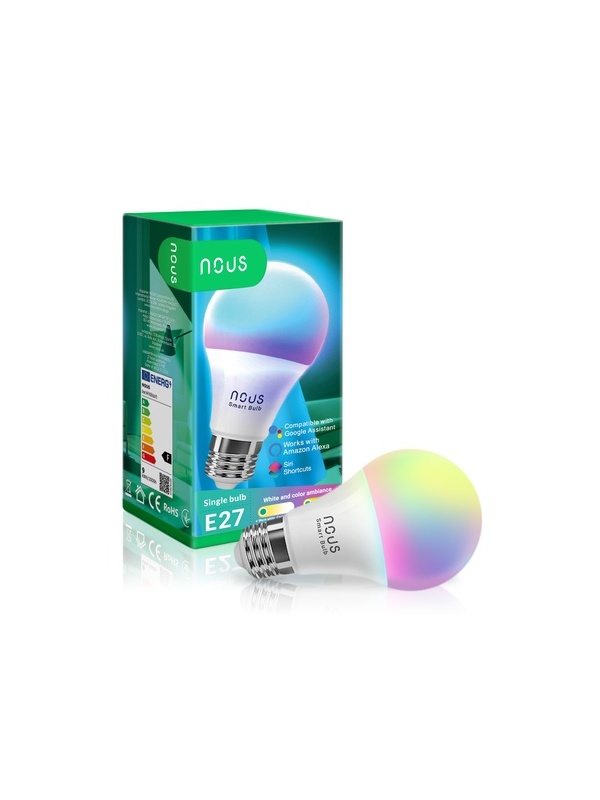 Set de 2 becuri inteligente Nous P3, E27, RGB, 810 lm, 9W - Img 4